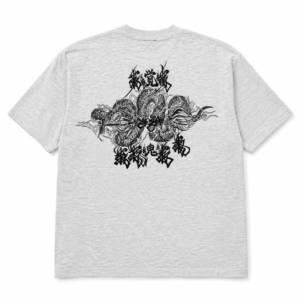 【DENSE】BLACK DALLAS "鬼蛇" TEE アッシュ