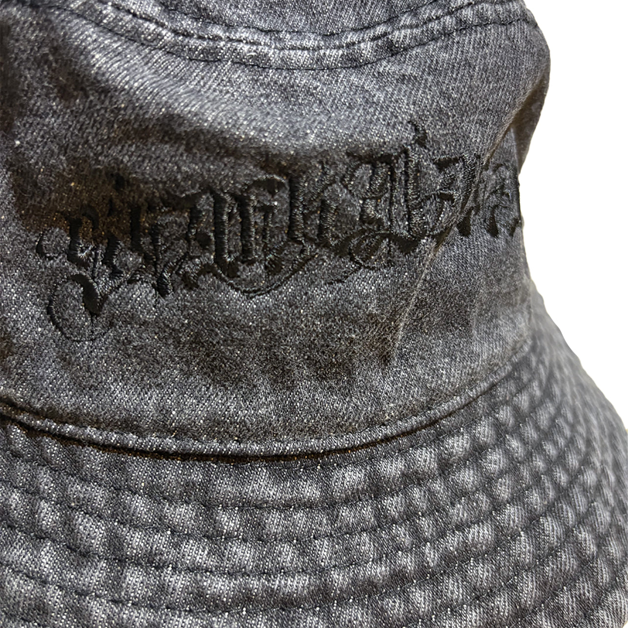 【USUGROW】BLACKDALLAS "ARCH LOGO" BUCKET HAT  デニム