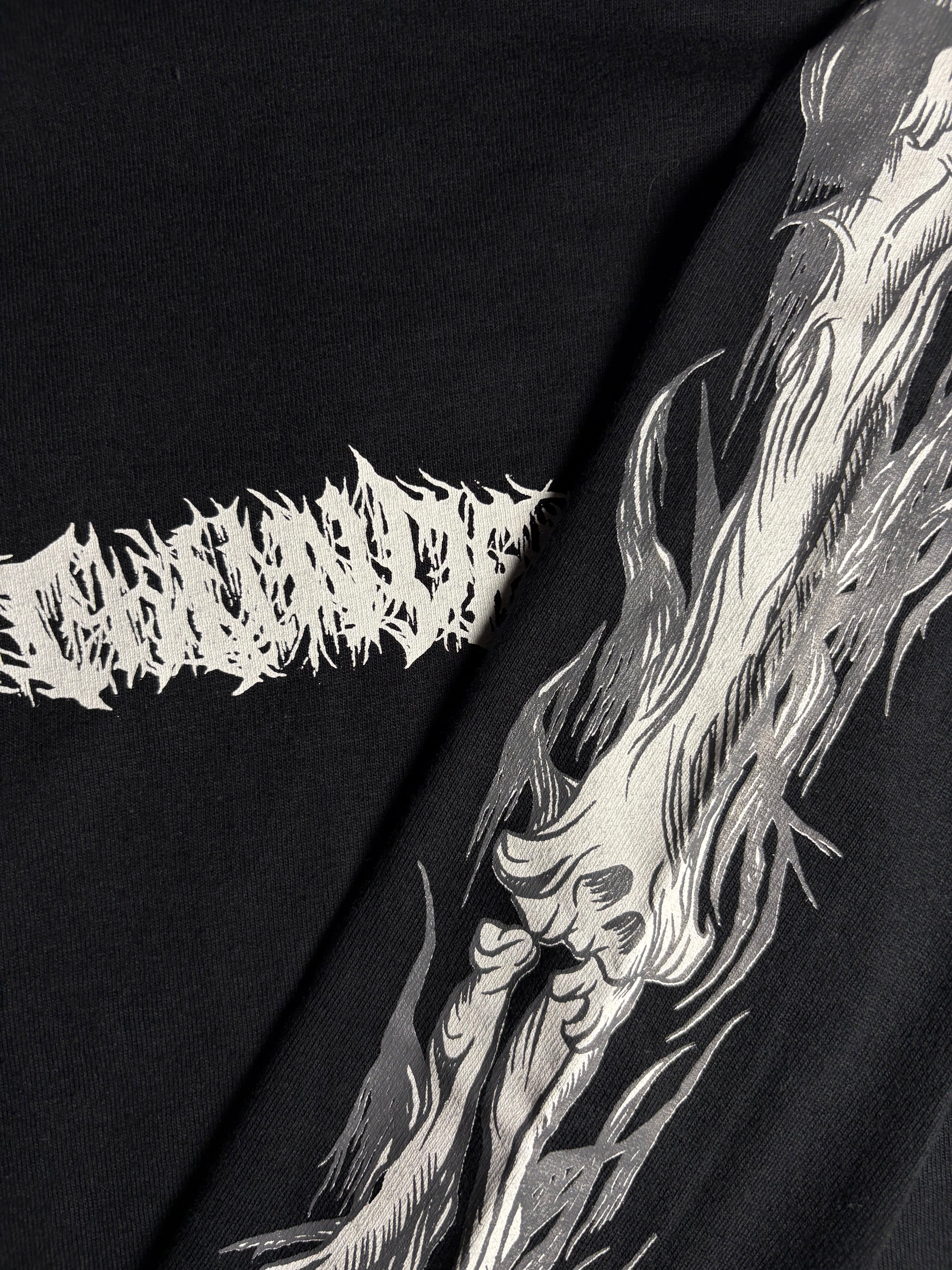 【THUNDER】DENSE "BONE AND FLAMES" 1点物TEE 【Lサイズ】