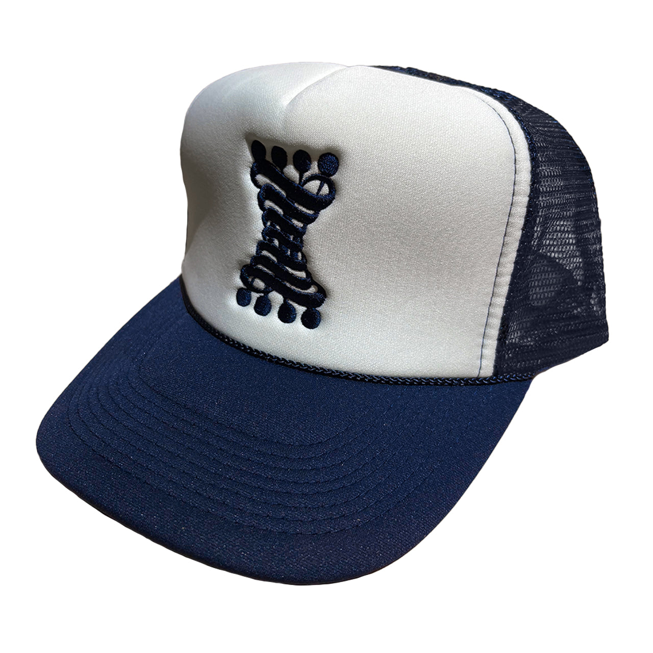 【えすう】BLACKDALLAS "黒" MESH CAP ネイビー
