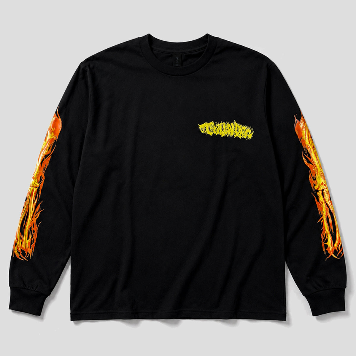 【THUNDER】DENSE "BONE AND FLAMES" 1点物TEE 【XLサイズ】