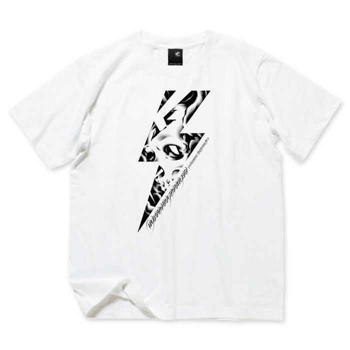 【USUGROW】RIDE THE LIGHTNING TEE ホワイト【予約商品】