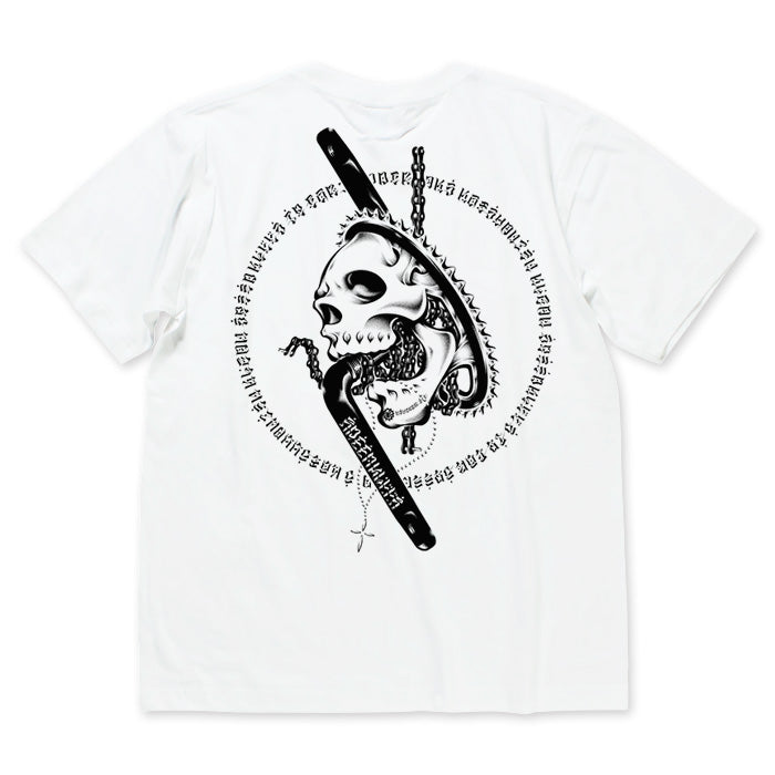【USUGROW】SKS SKULL TEE ホワイト【予約商品】